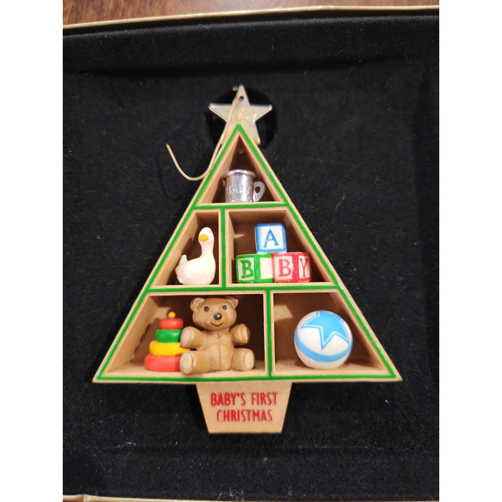 Vintage 1980 Hallmark Baby's First Christmas Ornament Tree Trimmer Collection